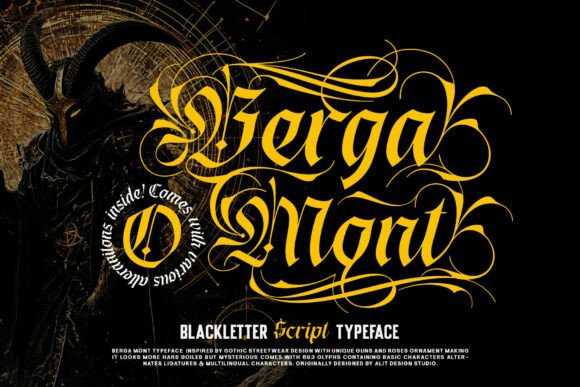 Berga Mont: The Ultimate Gothic Blackletter Typeface