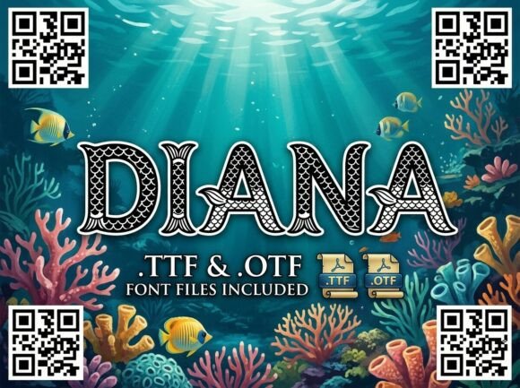 Dive into Design: The Enchanting Diana Display Typeface