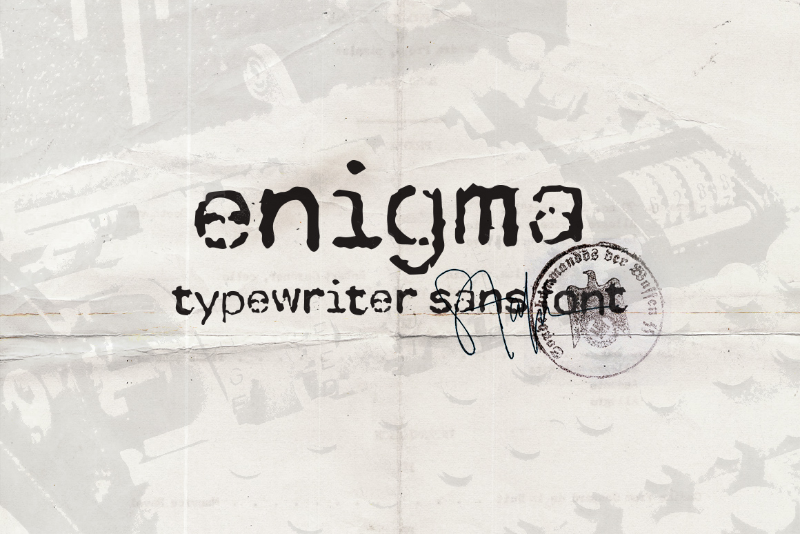 Enigma Typewriter Sans: The Vintage Font for Modern Projects