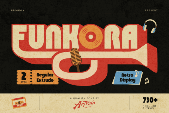Funkora: The Retro Display Font for Bold Design