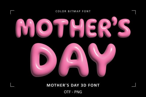 Mothers Day 3D: A Colorful Font for Memorable Designs