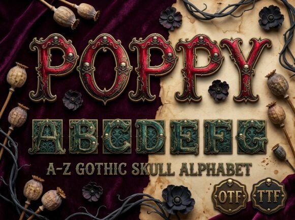 Poppy: The Gothic Display Font with Macabre Elegance
