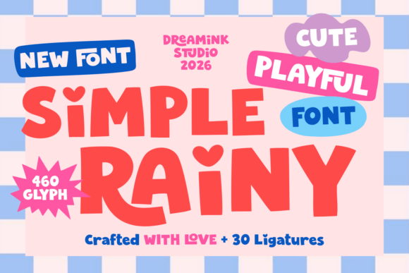 Simple Rainy: Your Go-To Whimsical Display Font